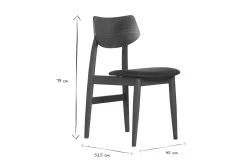 Miliboo Design-Stühle in Schwarz aus dunklem Holz (2er-Set) ELION* Design-stühle