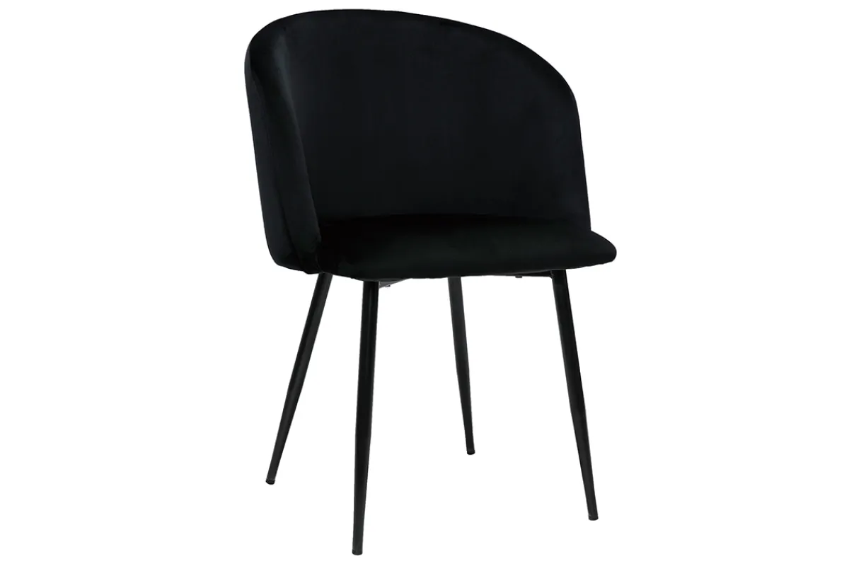 Miliboo Design-Stühle in schwarzem Samt (2er-Set) VANITY* Design-stühle
