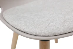 Miliboo Design-Stühle in Taupe und helles Holz (2er-Set) WING* Design-stühle