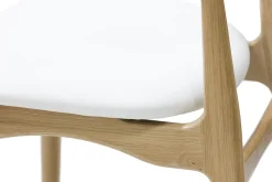 Miliboo Design-Stühle in Weiß und hellem Holz aus massiver Eiche (2er-Set) VICKY* Design-stühle