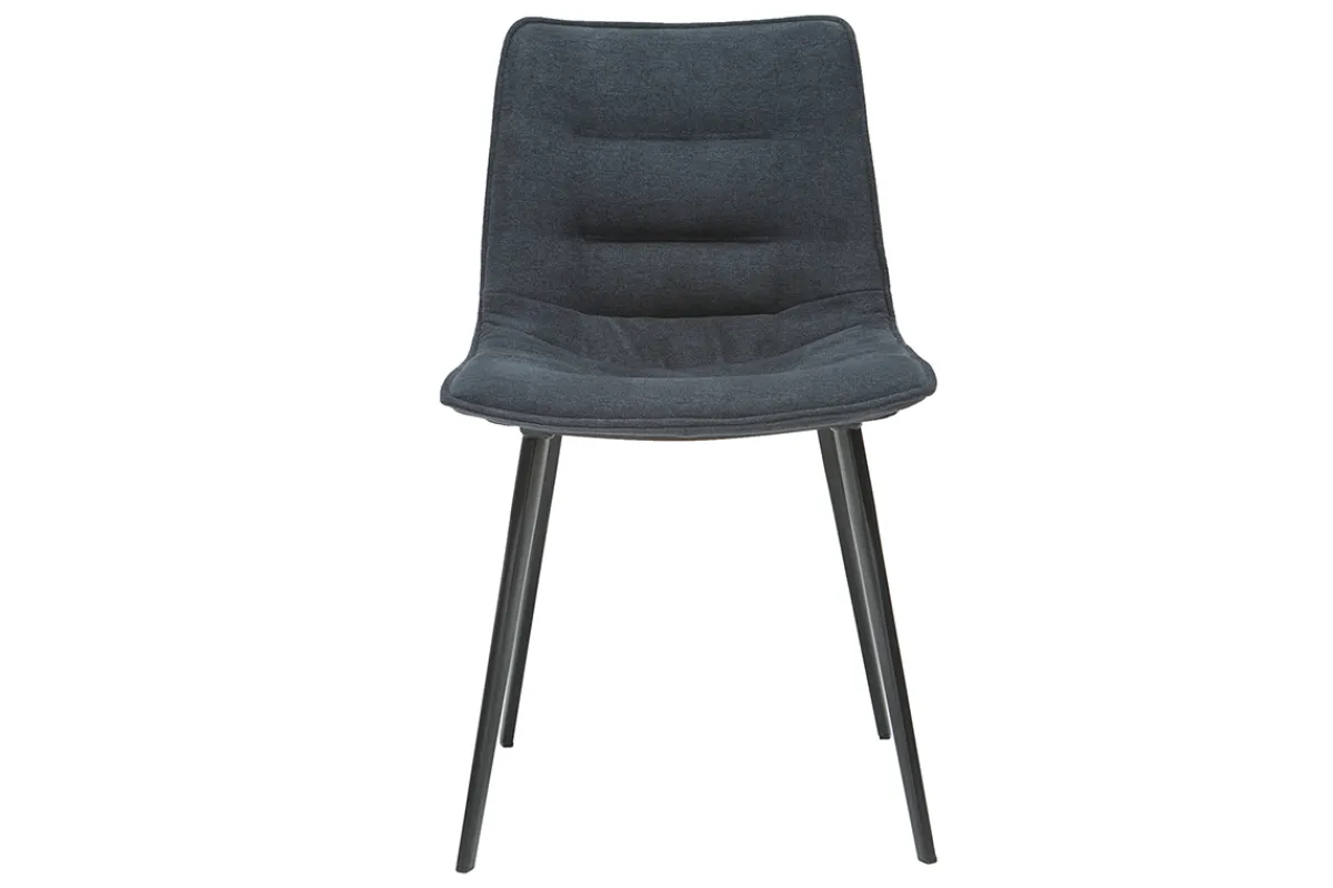 Miliboo Designstühle mit dunkelgrauem Samteffekt (2er-Satz) PARKER* Design-stühle