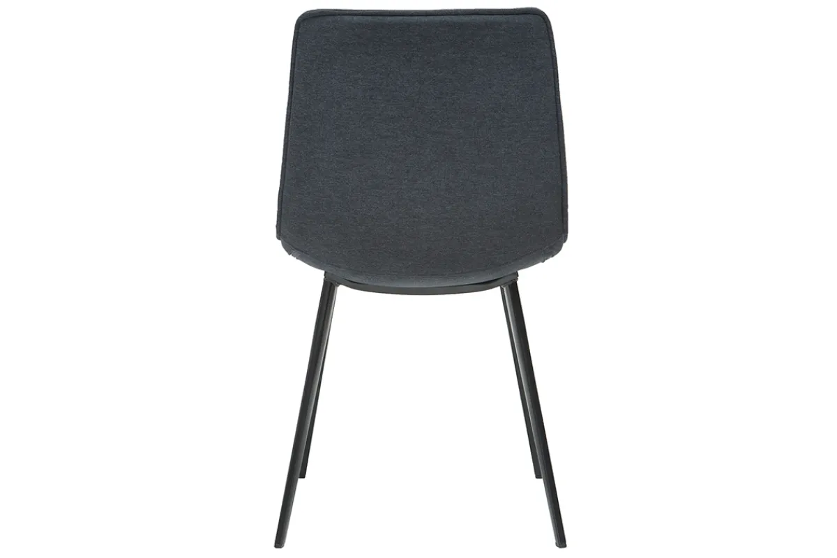 Miliboo Designstühle mit dunkelgrauem Samteffekt (2er-Satz) PARKER* Design-stühle