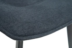 Miliboo Designstühle mit dunkelgrauem Samteffekt (2er-Satz) PARKER* Design-stühle