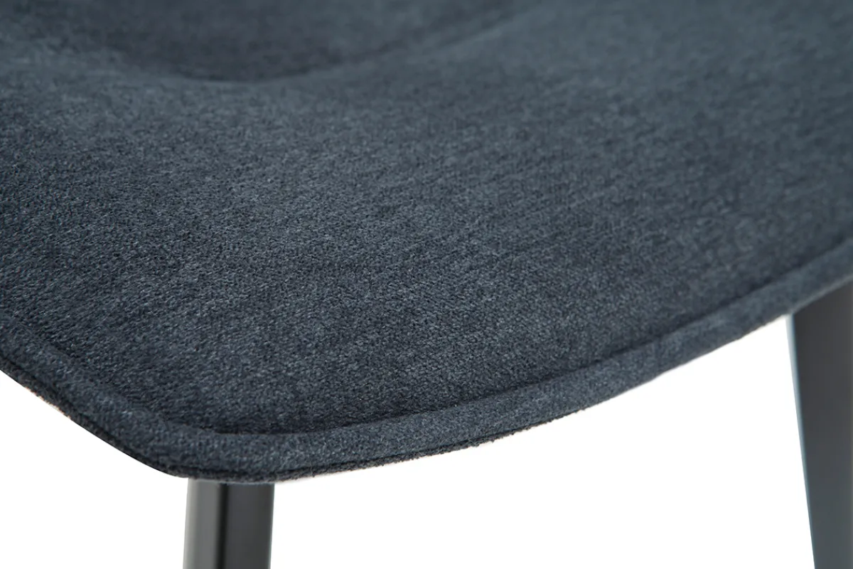 Miliboo Designstühle mit dunkelgrauem Samteffekt (2er-Satz) PARKER* Design-stühle