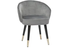 Miliboo Design-Stühle mit grauem Samt und schwarz-vergoldeten Metallbeinen (2er-Set) BRIZO* Design-stühle