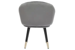 Miliboo Design-Stühle mit grauem Samt und schwarz-vergoldeten Metallbeinen (2er-Set) BRIZO* Design-stühle