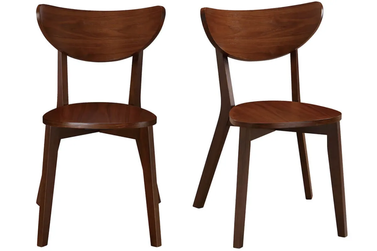 Miliboo Design-Stühle Nussbaum LEENA (2er-Set)* Design-stühle|Holzstühle