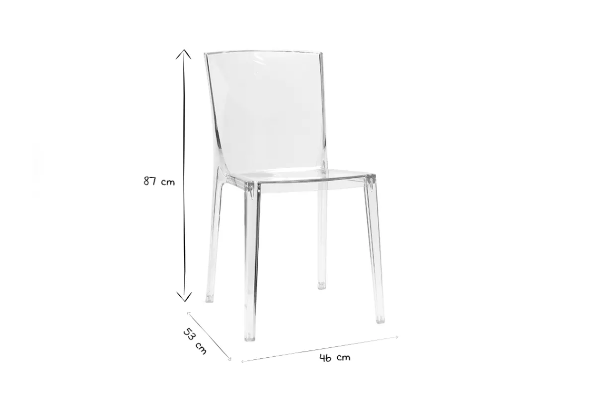Miliboo Design-Stühle Transparent 2er-Set ISLAND* Design-stühle|Gartenstühle