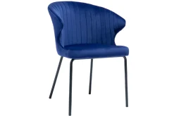 Miliboo Design-Stuhl aus blauem Samt REQUIEM* Design-stühle