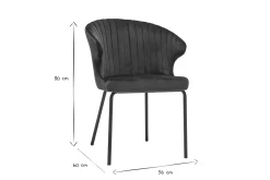Miliboo Design-Stuhl aus blauem Samt REQUIEM* Design-stühle