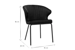 Miliboo Design-Stuhl aus blauem Samt REQUIEM* Design-stühle