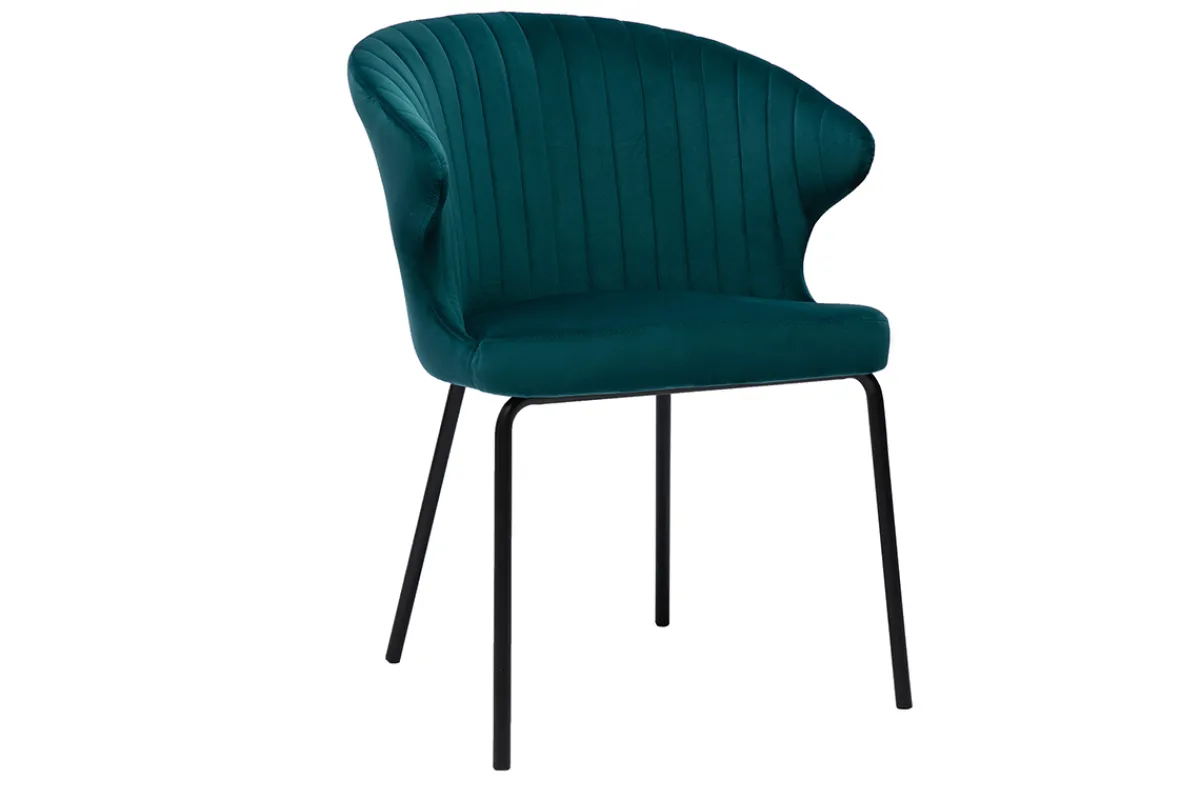 Miliboo Design-Stuhl aus blauem Samt REQUIEM* Design-stühle