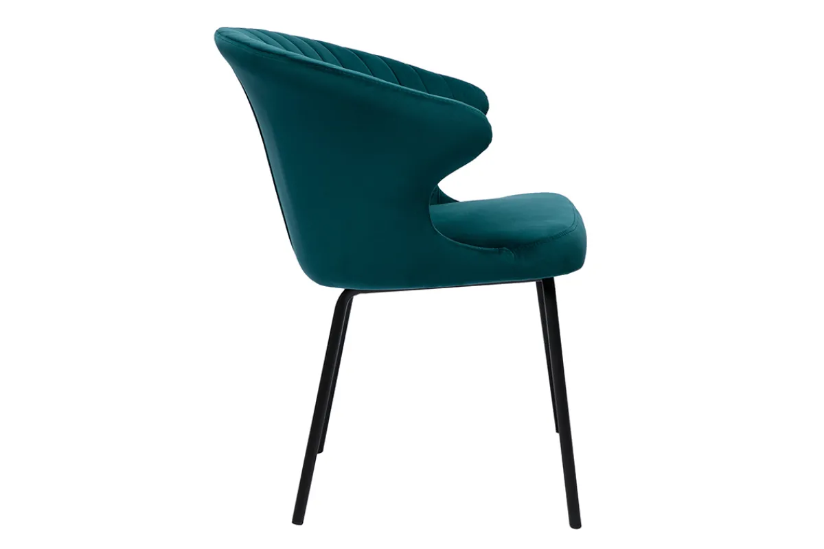 Miliboo Design-Stuhl aus blauem Samt REQUIEM* Design-stühle