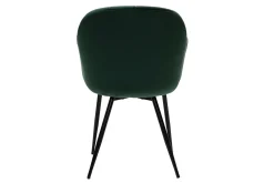 Miliboo Design-Stuhl aus grünem Samt mit Füßen aus schwarzem Metall MILLY* Design-stühle