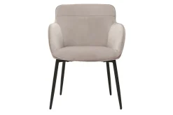 Miliboo Design-Stuhl aus taupefarbenem Samt und schwarzem Metall FRIDA* Design-stühle
