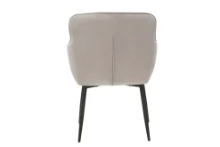 Miliboo Design-Stuhl aus taupefarbenem Samt und schwarzem Metall FRIDA* Design-stühle