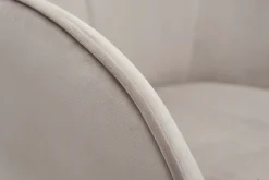 Miliboo Design-Stuhl aus taupefarbenem Samt und schwarzem Metall FRIDA* Design-stühle