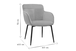 Miliboo Design-Stuhl aus taupefarbenem Samt und schwarzem Metall FRIDA* Design-stühle