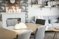 Miliboo Design-Stuhl Hellgrau und Holz 2er-Set HORTA* Design-stühle