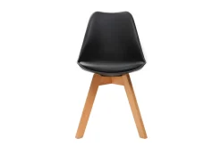 Miliboo Design-Stuhl Holzbeine Schwarz 2er-Set PAULINE* Design-stühle