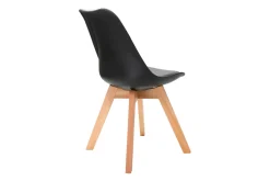 Miliboo Design-Stuhl Holzbeine Schwarz 2er-Set PAULINE* Design-stühle