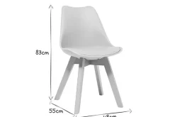 Miliboo Design-Stuhl Holzbeine Weiß 2er-Set PAULINE* Design-stühle