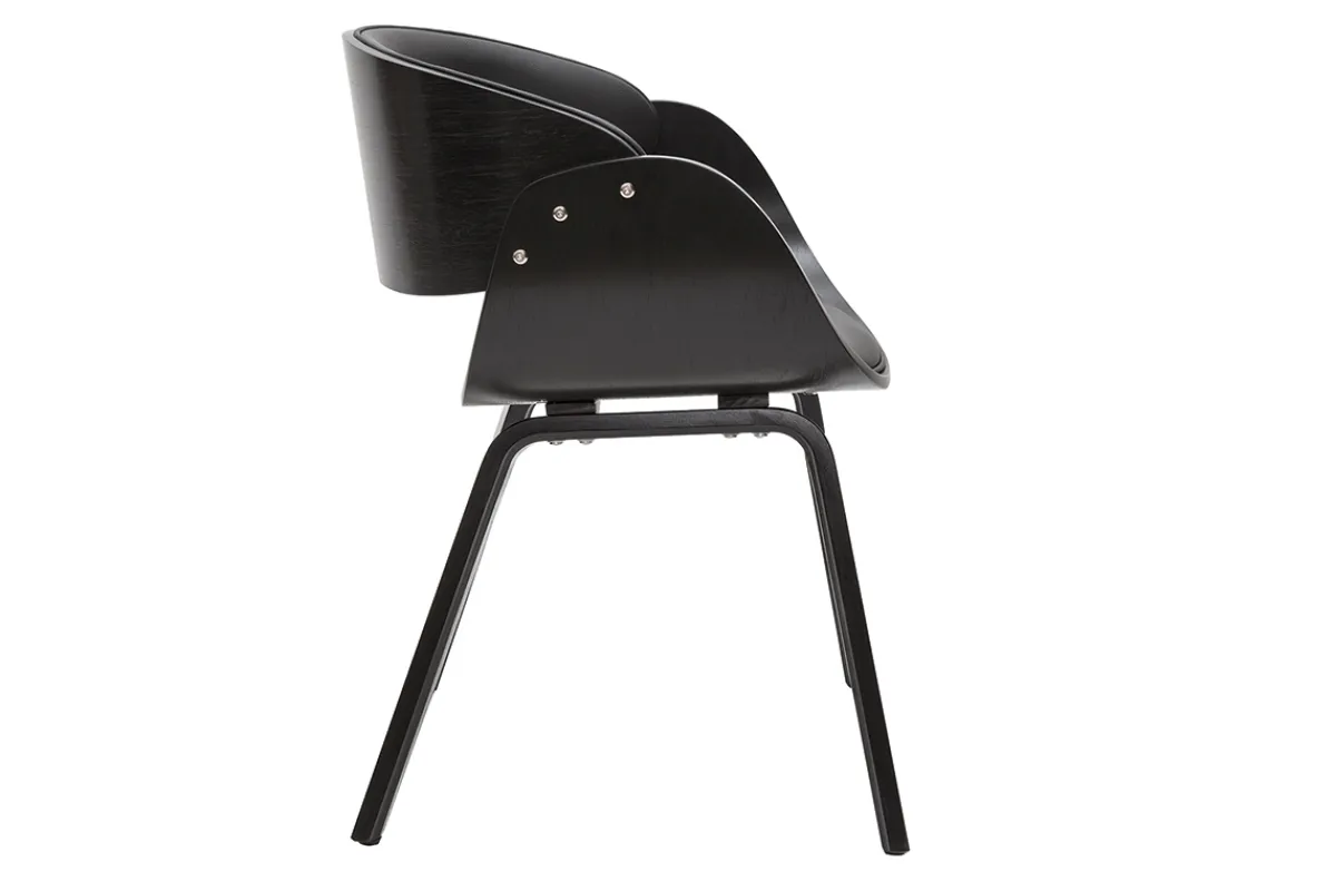 Miliboo Design-Stuhl in Schwarz BENT* Design-stühle|Holzstühle