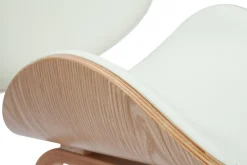 Miliboo Design-Stuhl in Weiß und helles Holz WALNUT* Design-stühle|Holzstühle