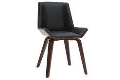 Miliboo Design-Stuhl MELKIOR aus schwarzem und dunklem Holz* Design-stühle|Holzstühle