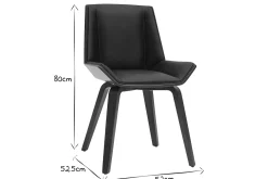 Miliboo Design-Stuhl MELKIOR aus schwarzem und dunklem Holz* Design-stühle|Holzstühle