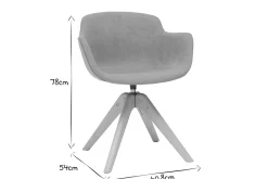 Miliboo Design-Stuhl mit Samteffekt senffarben und Holz AARON* Design-stühle