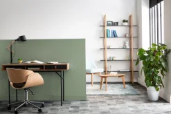 Miliboo Design-Stuhl Rollen Schwarz und Helles Holz BENT* Bürostühle|Bürostuhl Zum Kleinen Preis