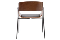Miliboo Design-Stuhl schwarz mit dunklem Holz WESS* Design-stühle|Holzstühle
