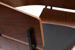 Miliboo Design-Stuhl schwarz mit dunklem Holz WESS* Design-stühle|Holzstühle