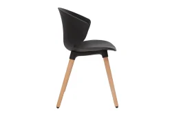Miliboo Design-Stuhl schwarz mit hellem Holz WING* Design-stühle