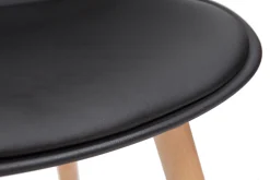 Miliboo Design-Stuhl schwarz mit hellem Holz WING* Design-stühle