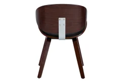 Miliboo Design-Stuhl schwarz und dunkles Walnussfurnier WALNUT* Design-stühle
