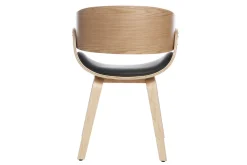 Miliboo Design-Stuhl Schwarz und helles Holz BENT* Design-sessel|Design-stühle