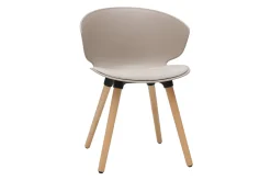 Miliboo Design-Stuhl taupe und helles Holz WING* Design-stühle