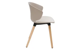 Miliboo Design-Stuhl taupe und helles Holz WING* Design-stühle