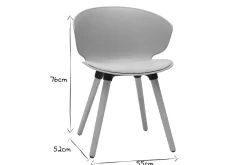 Miliboo Design-Stuhl taupe und helles Holz WING* Design-stühle