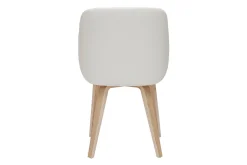 Miliboo Design-Stuhl weiß und helles Holz LUCIEN* Design-stühle|Holzstühle