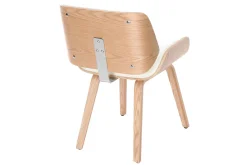 Miliboo Design-Stuhl, weiß und helles Holz RUBBENS* Design-sessel|Design-stühle