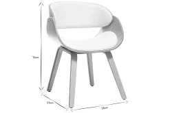 Miliboo Design-Stuhl Weiß und helles Holz BENT* Design-sessel|Design-stühle
