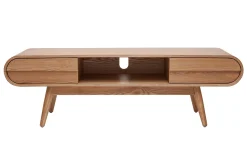 Miliboo Design-TV-Möbel 2 Schubladen Esche naturell - BALTIK* Tv-lowboards