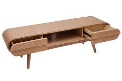 Miliboo Design-TV-Möbel 2 Schubladen Esche naturell - BALTIK* Tv-lowboards