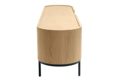 Miliboo Design-TV-Möbel aus hellem Holz und schwarzem Metall mit Stauraum B180 cm SKYE* Tv-lowboards