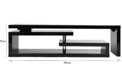 Miliboo Design-TV-Möbel drehbar MAX V2 Schwarz* Tv-lowboards