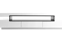 Miliboo Design-TV-Möbel lackiert Weiß glänzend LIVO* Tv-lowboards
