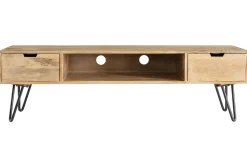 Miliboo Design-TV-Möbel Mangoholz Hairpin-Tischbeine Metall VIBES* Tv-lowboards